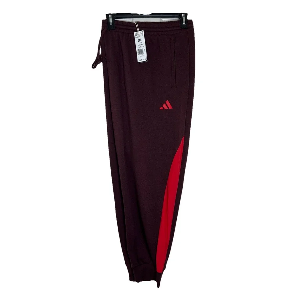 Adidas Mens Drawstring Waist Regular Fit Big & Tall Fleece Sweatpant 3XLT‎ NWT